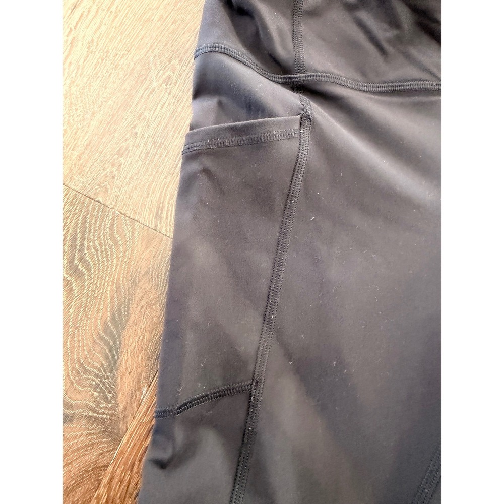 Lululemon Black Metallic Dot High Scalloped Rise Leggings Size 6 - Picture 4 of 7